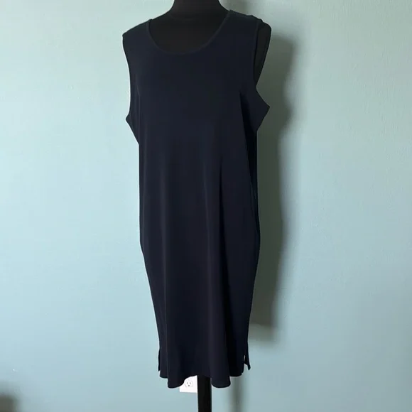 Ming Wang navy Sleeveless Sheath Dress - Picture 1 of 4